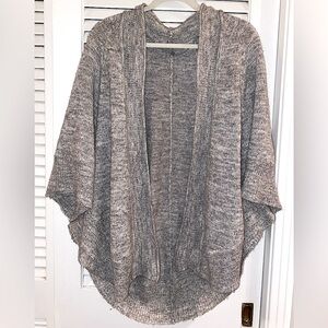 Anthropologie Knitted & Knotted Gray Cardigan Oversized Wrap Sweater Women’s XS